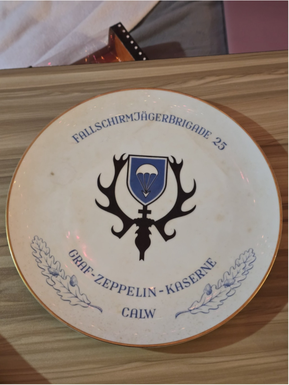 Vintage German Commemorative Plate 25th Paratrooper Brigade In Germany 10.5in
